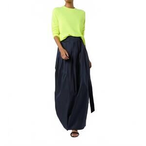 NEW ANN MASHBURN kit crewneck sweater in neon yellow